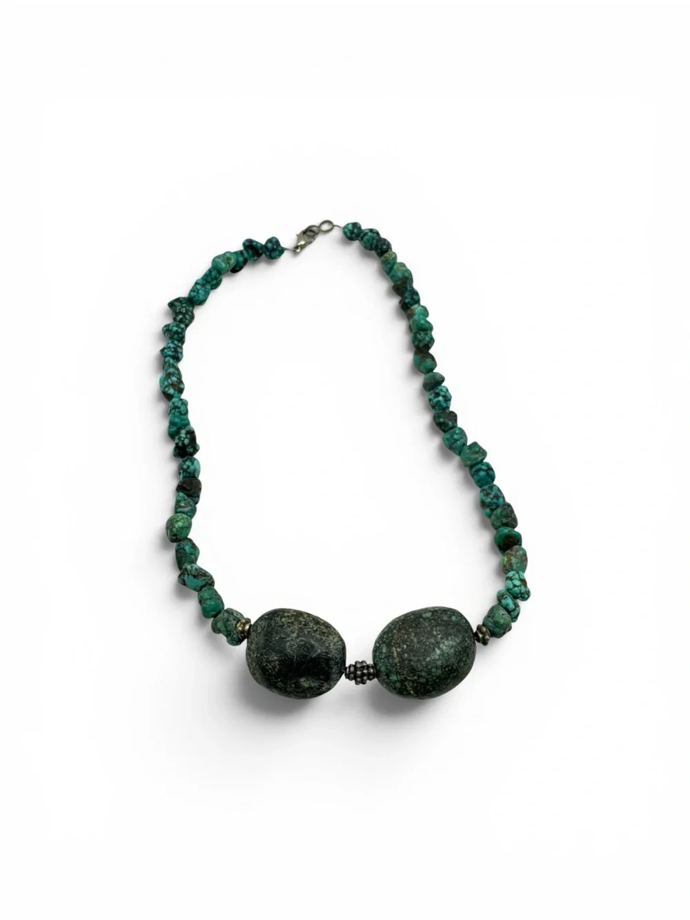 Vintage Chunky Tibetan Turquoise Choker Necklace Chunky Turquoise Choker 15.5”